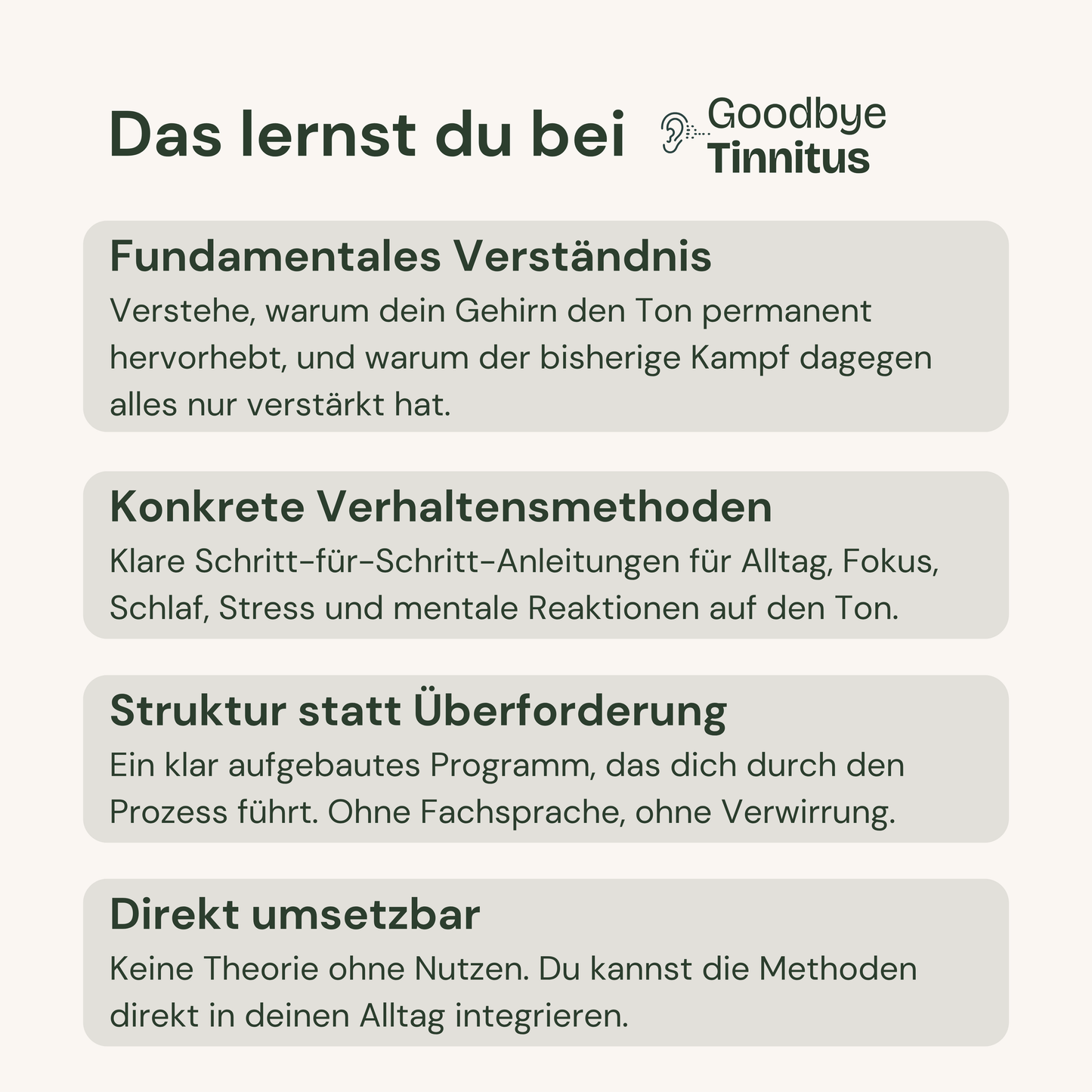 Endlich wieder leben, ohne dass der Tinnitus deinen Alltag bestimmt