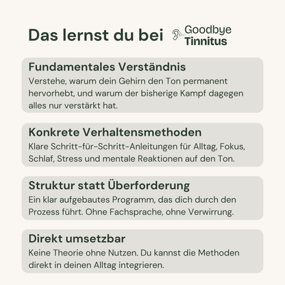Endlich wieder leben, ohne dass der Tinnitus deinen Alltag bestimmt