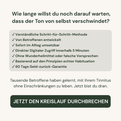 Endlich wieder leben, ohne dass der Tinnitus deinen Alltag bestimmt
