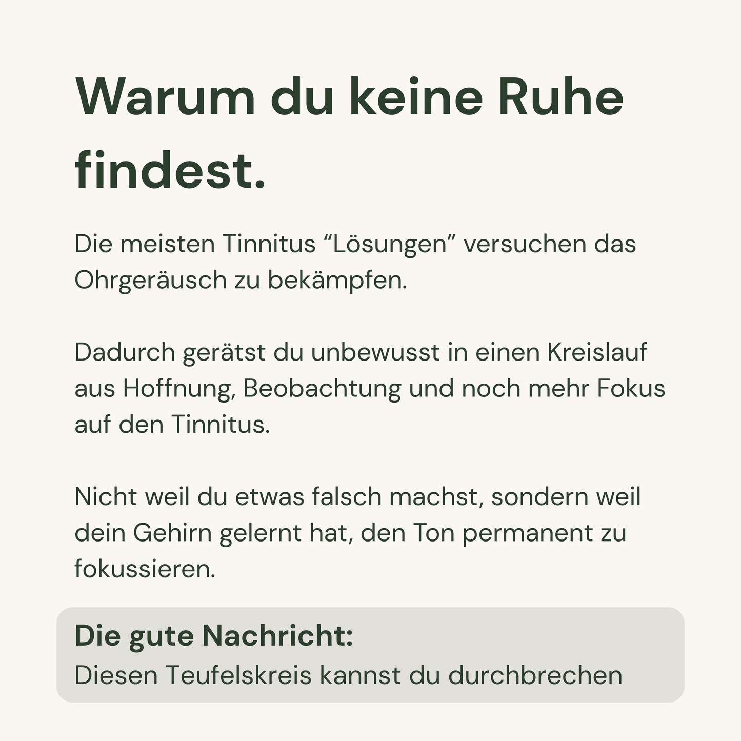 Endlich wieder leben, ohne dass der Tinnitus deinen Alltag bestimmt