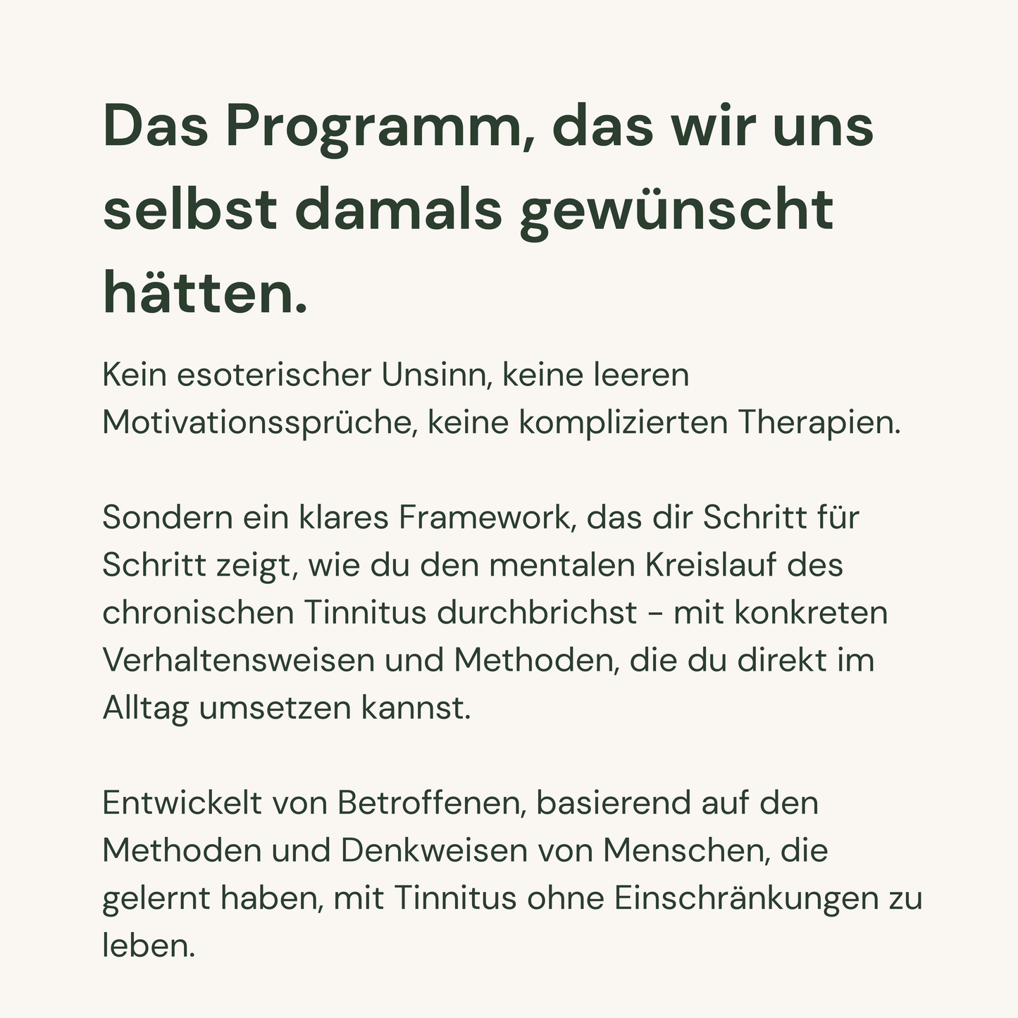 Endlich wieder leben, ohne dass der Tinnitus deinen Alltag bestimmt